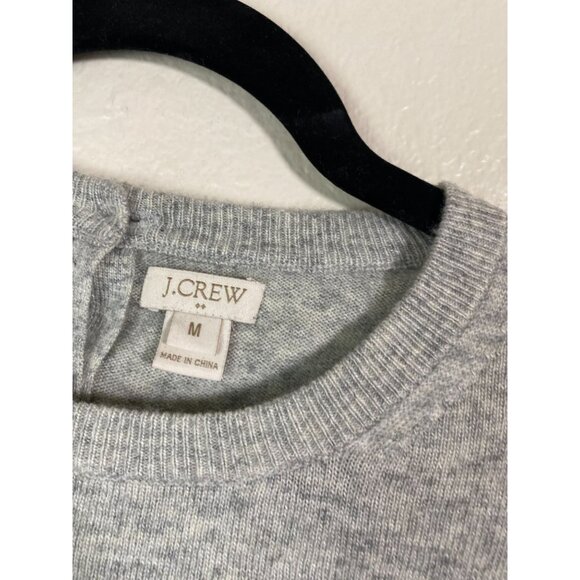 J.Crew Merino wool Blend Gray Colorblock Sweater Women Size Medium Cozy capsule - Picture 9 of 14